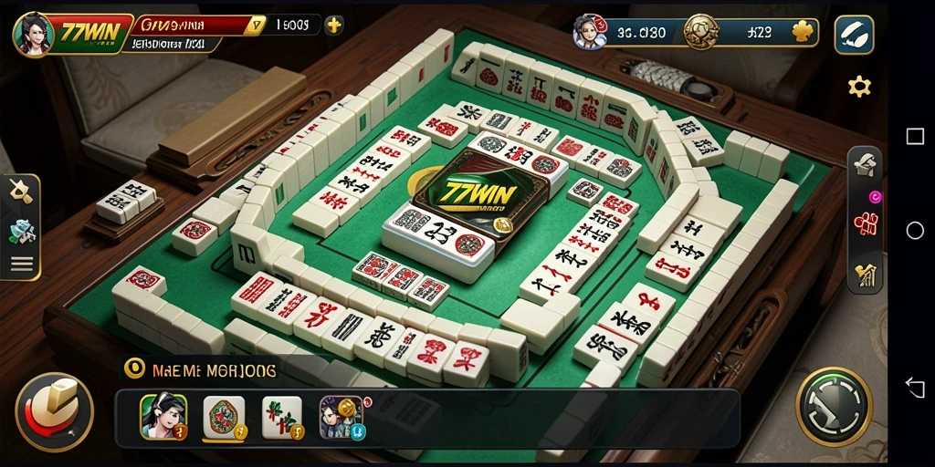 Tampilan gameplay Mahjong yang menarik dan seru di 77WIN.