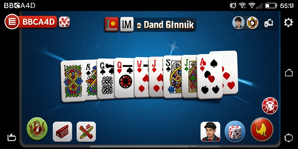 Tampilan gameplay seru dalam game Domino BBCA4D.