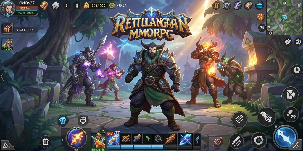 Tampilan gameplay seru dalam EMON77 dengan petualangan penuh tantangan.