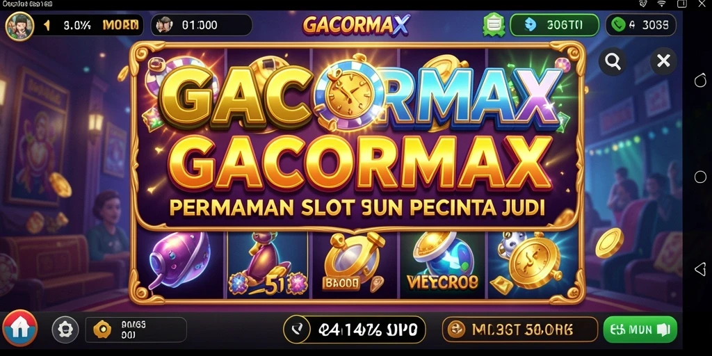Screenshot utama GACORMAX menampilkan gameplay slot yang seru dan mendebarkan.