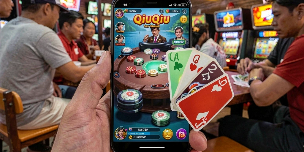Screenshot HAO788 menunjukkan aksi seru permainan QiuQiu.