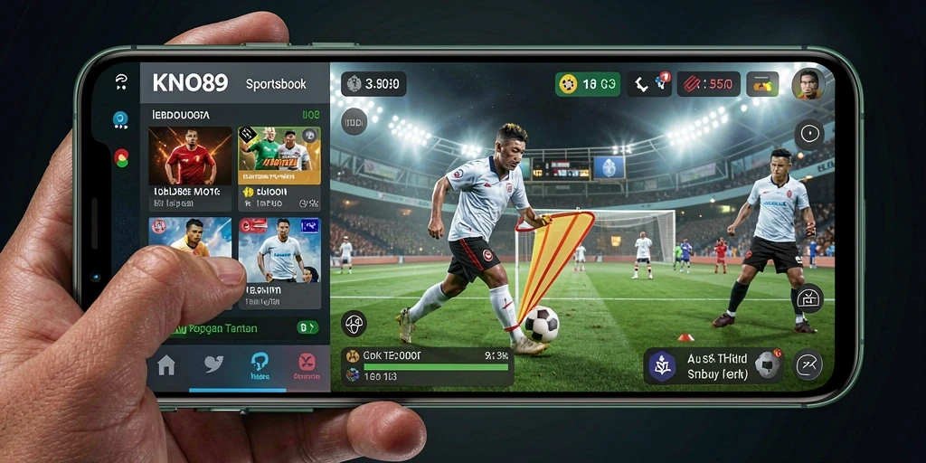 Screenshot KNO89 menampilkan grafik taruhan olahraga yang menarik.