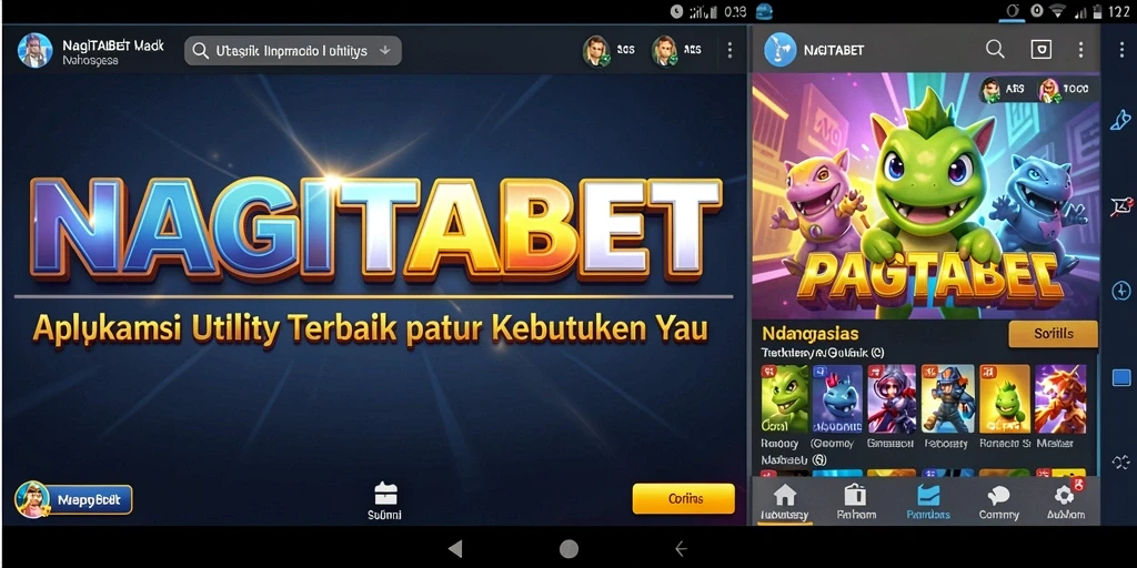 Tampilan antarmuka utama dari NAGITABET dengan fitur-fitur Utility yang membantu.