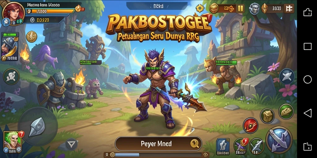 Tangkapan layar menampilkan aksi pertempuran mendebarkan dalam PAKBOSTOGEL.