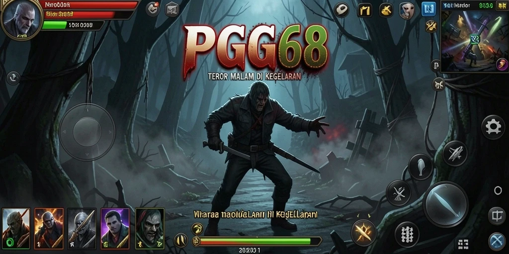 Screenshot gameplay PGG68 dengan suasana menegangkan yang mencekam.