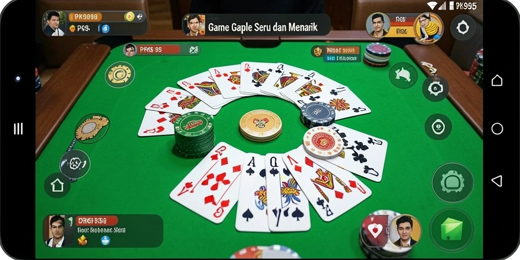 Tangkapan layar gameplay Gaple yang menarik dan menyenangkan.