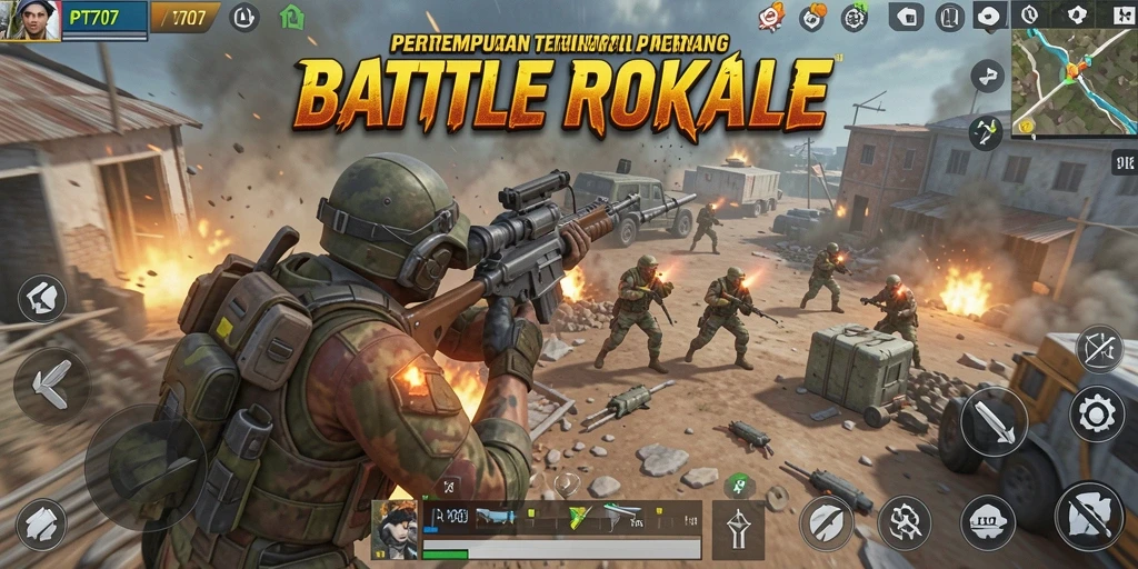 Gameplay intens PT707 dalam pertempuran Battle Royale seru.