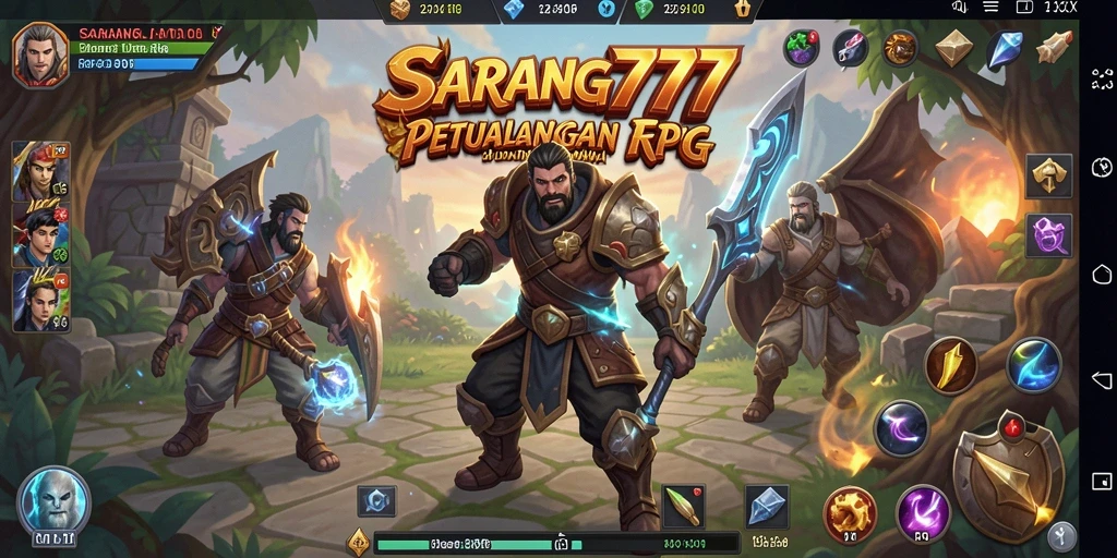 Screenshot SARANG777 menunjukkan aksi seru dalam petualangan RPG.
