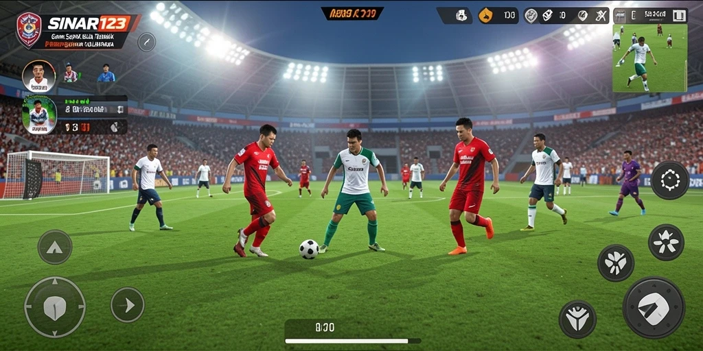 Tampilan gameplay SINAR123 yang menegangkan di lapangan hijau.