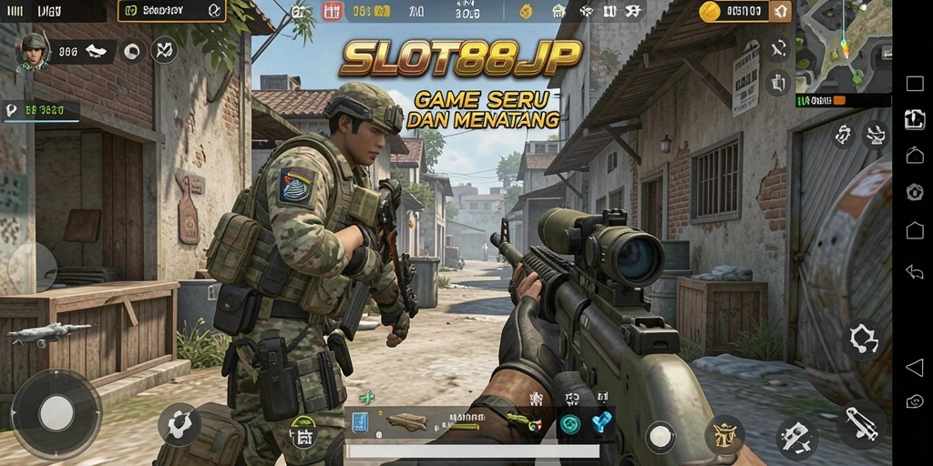 Tampilan gameplay seru dalam SLOT88JP dengan aksi FPS yang mendebarkan.