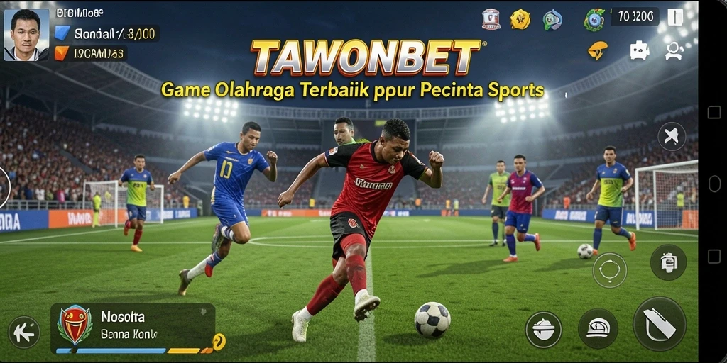 Screenshot gameplay TAWONBET yang menggambarkan aksi seru di lapangan.